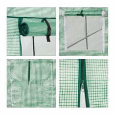 Northix Rastlinjak za paradižnik višine 197 cm, poševna streha, mrežasta stranska okna, široka vrata