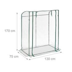 Northix Rastlinjak za paradižnik iz PVC plastike, UV zaščita, rolo vrata, enostavna montaža