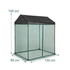 Northix Šotor za rastlinjake s streho in vrati za sadike, mreža proti mrčesu, brez orodja