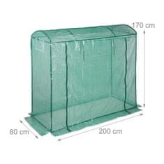 Northix Rastlinjak za paradižnik 170x200x80 cm, UV-odporna folija, prezračevalno okno, zaščita pred škodljivci