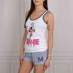 Disney DISNEY Minnie Mouse Belo-modra ženska pižama, dvodelna poletna pižama z naramnicami, 100% bombaž OEKO-TEX S