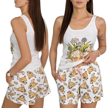 Disney DISNEY Bambi Bežna ženska pižama, dvodelna poletna pižama z naramnicami, 100% bombaž OEKO-TEX