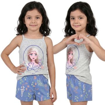 Disney Frozen ELSA Dekliška bombažna pižama, dvodelna poletna pižama z naramnicami OEKO-TEX