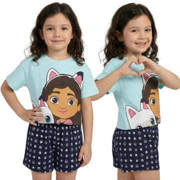 DreamWorks Gabby's Dollhouse Dekliška pižama, dvodelna poletna pižama s kratkimi rokavi, 100% bombaž OEKO-TEX