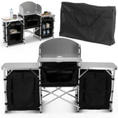 GARDEN LINE Prenosna kamping kuhinja, zložljiva potovalna omarica z vrečko 175x40x111cm