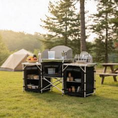 GARDEN LINE Prenosna kamping kuhinja, zložljiva potovalna omarica z vrečko 175x40x111cm