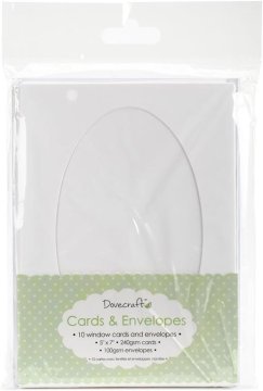 Rayher.	 Kuverte+Vizitke, Set 10 oval okno