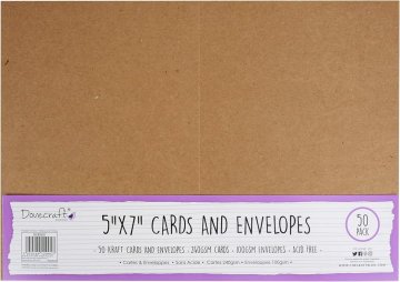 Rayher.	 Kuverte+Vizitke, Set 50, 12,7 X 17,7cm, Kraft