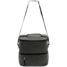 GARDEN LINE Siva, prostorna termo torba 26,5x17,5x27cm 13L z dvema hladilnima vložkoma, izolirana torba za malico