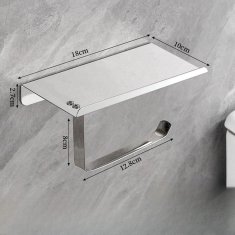 ER4 Kromiran nosilec WC papirja s poličko