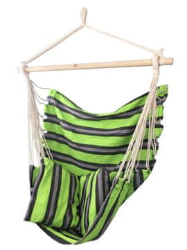 SEDCO Viseči gugalni stol SEDCO SWING z 2 blazinama, sivo/zelen, 130×100 cm