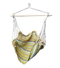 SEDCO Viseči gugalni stol SEDCO RELAX 3, rumeno-zelen črtast