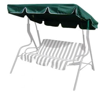 Happy Green Nadstrešek za vrtno gugalnico 163 × 110 cm, tekstil, temno zelen