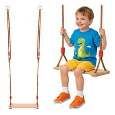 Kruzzel Lesena Gugalnica za Otroke z Nastavljivo Višino - KRUZZEL