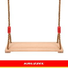 Kruzzel Lesena Gugalnica za Otroke z Nastavljivo Višino - KRUZZEL