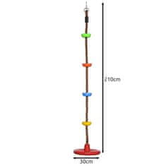 Kruzzel Otroška dvonamenska gugalnica in plezalna vrvica KRUZZEL