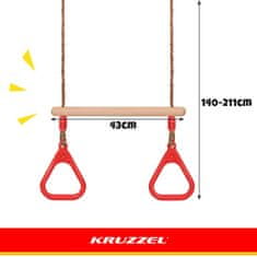 Kruzzel Kruzzel 2v1 Otroška Gugalnica in Gimnastična Palica