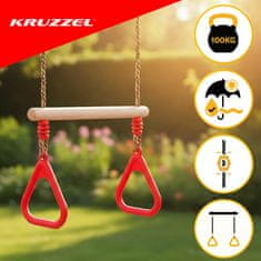 Kruzzel Kruzzel 2v1 Otroška Gugalnica in Gimnastična Palica