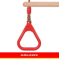 Kruzzel Otroški lesena gugalnica / trapez z ročaji