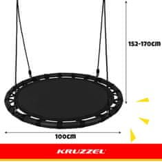 Iso Trade Črno Gnezdo Gugalnica, 100 cm - Izjemna Vzdržljivost za Vso Družino