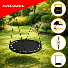 Iso Trade Črno Gnezdo Gugalnica, 100 cm - Izjemna Vzdržljivost za Vso Družino