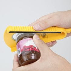 HOME & MARKER® Univerzalni kuhinjski odpirač 6v1 za kozarce in steklenice, nedrseč oprijem, z varnostnim rezilom | OPENERPRO