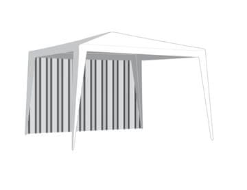 VETRO PLUS Stranska stena za paviljon 3x3 m 295x190 cm brez okna, belo-zelene črte