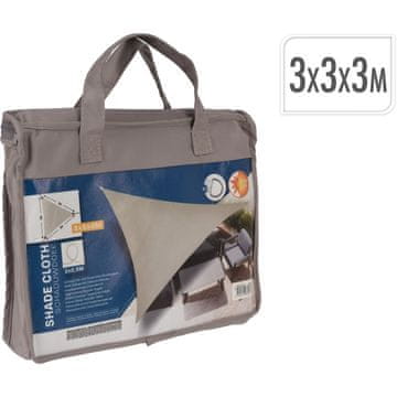 ProGarden PROGARDEN Trikotno senčno jadro 3×3×3 m taupe, UPF 50+, vodoodporno