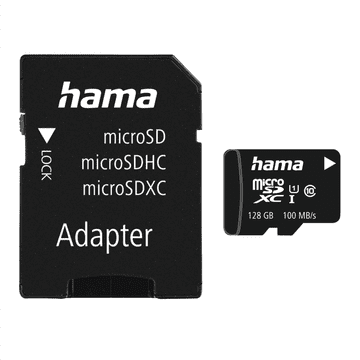 Hama microSDXC 128 GB Class 10 UHS-I 100 MB/s + adapter/mobilni telefon