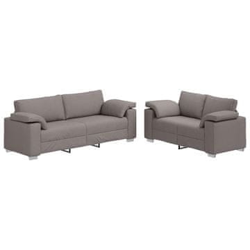 Vidaxl Kavč 2 pcs Taupe 219 x 80 x 82 cm blago