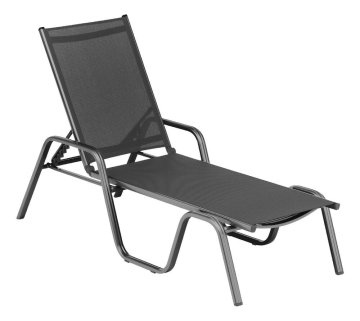 Kettler KETTLER BASIC PLUS aluminijast zložljiv ležalnik, antracit, 202 x 70 cm