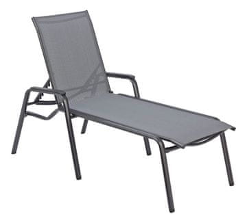 Kettler KETTLER Cirrus Silver Line aluminijast ležalnik, antracit/siva, 50 cm