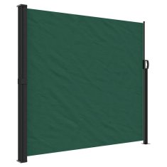 Vidaxl Zložljiva stranska tenda temno zelena 180x500 cm