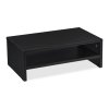 Northix Stojalo za monitor črno jeklo 40x20x10 cm z predalom
