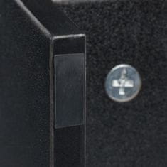 Northix Stojalo za monitor črno jeklo 40x20x10 cm z predalom