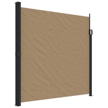 Vidaxl Zložljiva stranska tenda taupe 200x500 cm