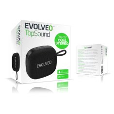 Evolveo Brezžični vodoodporni Bluetooth zvočnik z radiem, črn