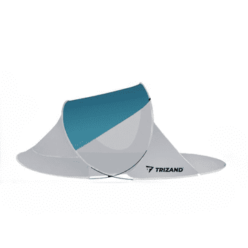 Trizand zložljiv šotor, 220x120x90 cm, bel/moder