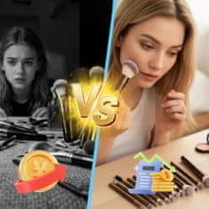 FRILLA® Komplet 20 mehkih kozmetičnih čopičev za ličenje, sintetične ščetine, profesionalni set z torbico | MAKBRUSH