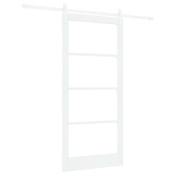 Vidaxl Drsna vrata ORKDAL Bela 93 x 202 cm Trden borov les in steklo