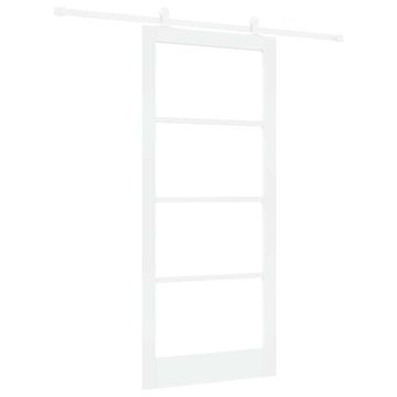 Vidaxl Drsna vrata ORKDAL Bela 93 x 211 cm Trden borov les in steklo