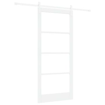 Vidaxl Drsna vrata ORKDAL Bela 93 x 211 cm Trden borov les in steklo