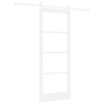 Vidaxl Drsna vrata ORKDAL Bela 83 x 211 cm Trden borov les in steklo