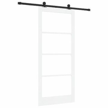 Vidaxl Drsna vrata ORKDAL Bela in črna 93 x 211 cm