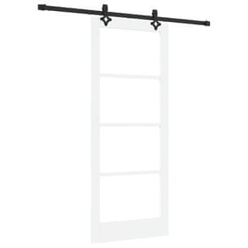 Vidaxl Drsna vrata ORKDAL Bela in črna 83 x 202 cm