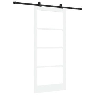 Vidaxl Drsna vrata ORKDAL Bela in črna 93 x 211 cm