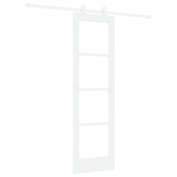 Vidaxl Drsna vrata ORKDAL Bela 61 x 198,5 cm Trden borov les in steklo