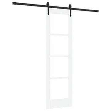Vidaxl Drsna vrata Bela in črna 61 x 198,5 cm