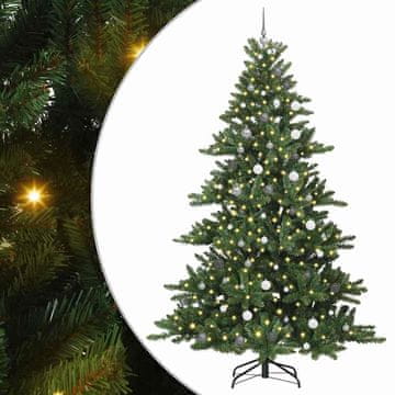 Vidaxl Umetno Zložljivo Božično Drevo Zelena 240 cm PVC in jeklo