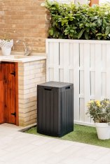TOOMAX RIO GARDEN visokokakovostni zunanji koš 80L, grafitna barva